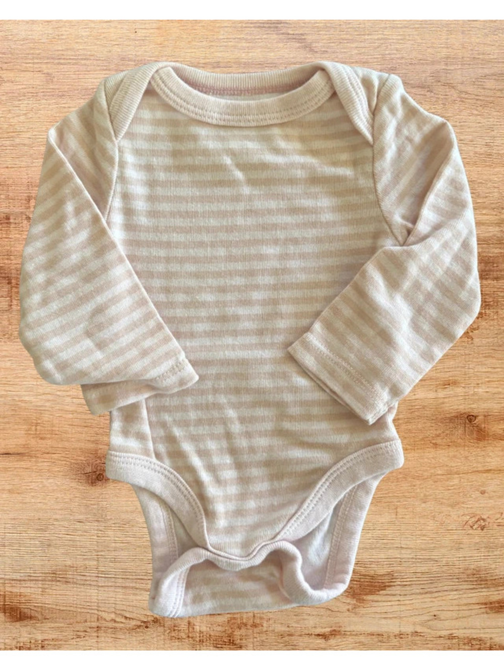Cloud Island Newborn Baby Neutral Striped Long Sleeve Bodysuit